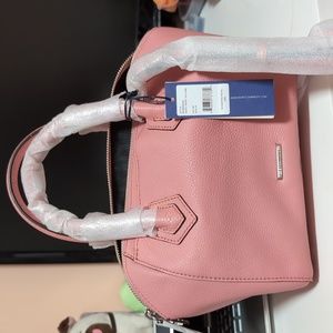 Rebecca Minkoff Pink Micro Perry Leather Satchel Crossbody Handbag Guava NEW$295